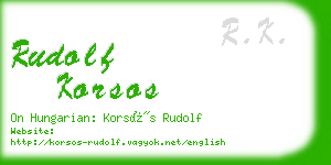 rudolf korsos business card